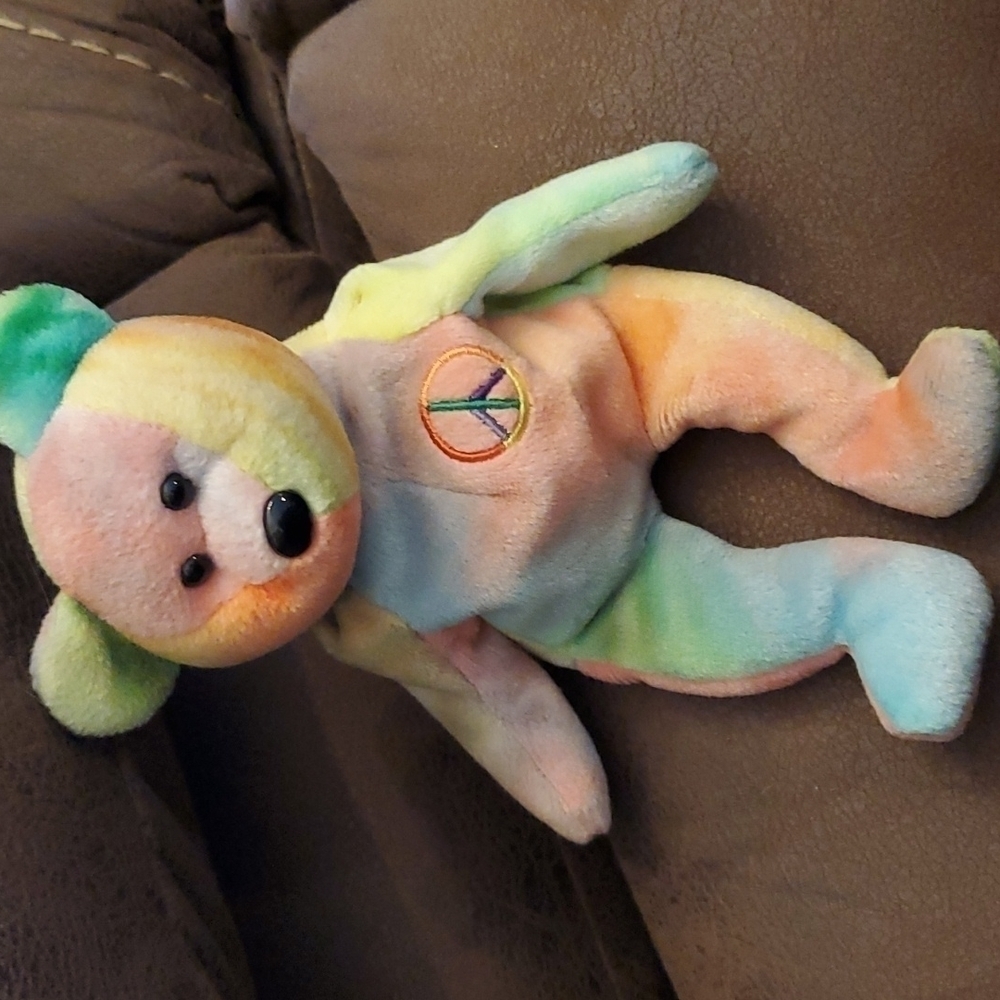 TY beanie Peace Bear